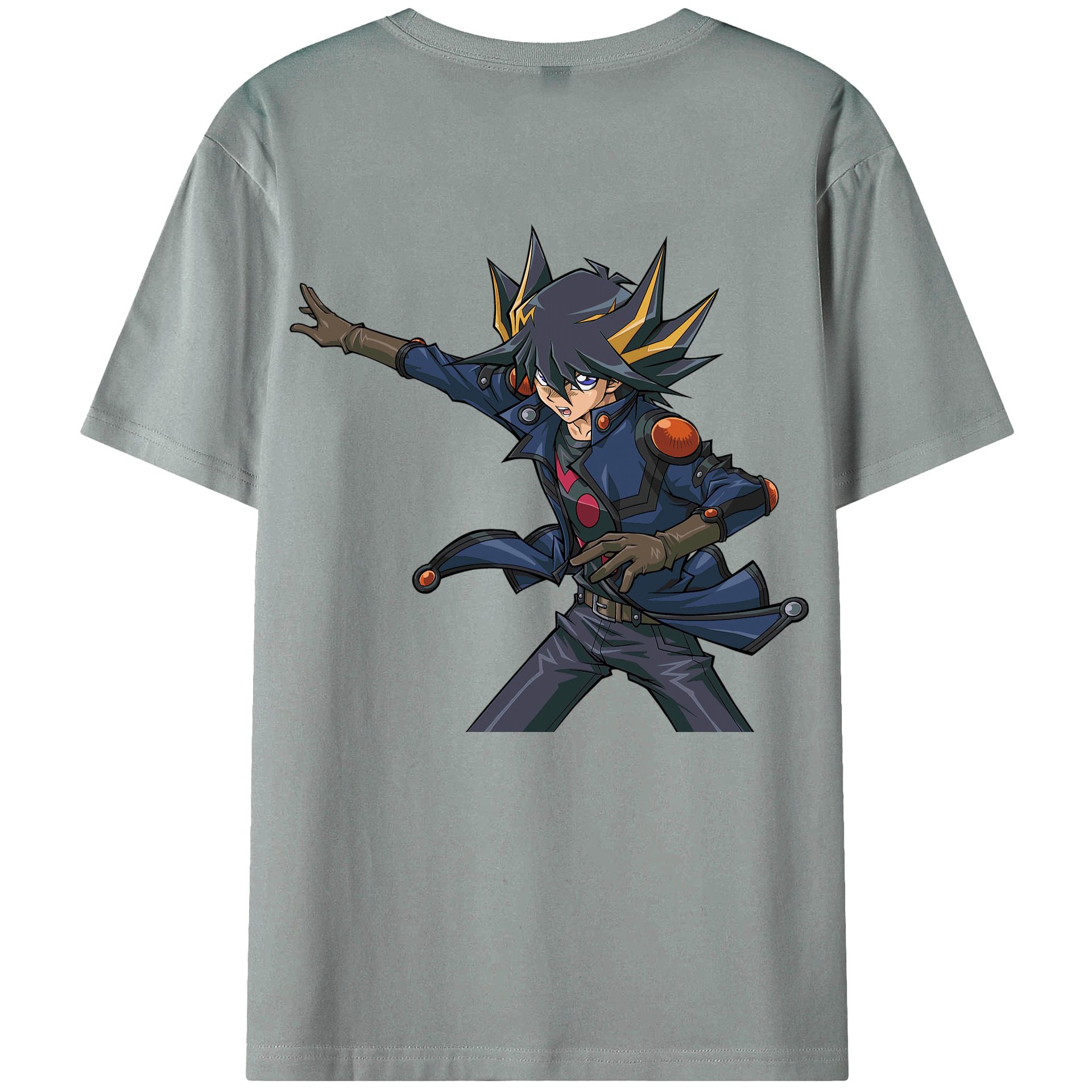 （画像用） 遊☆戯☆王 Yu-Gi-Oh! 綿100％ メンズ半袖Tシャツ（バックプリント） 通気性